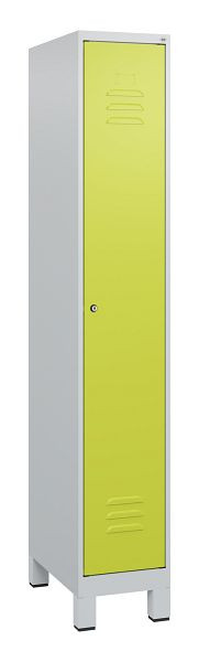 C+P luierkastje Classic PLUS met middenwand, voeten, 1800x300x500mm, 7035/0024, cilinderslot, 0800107-10F S10025