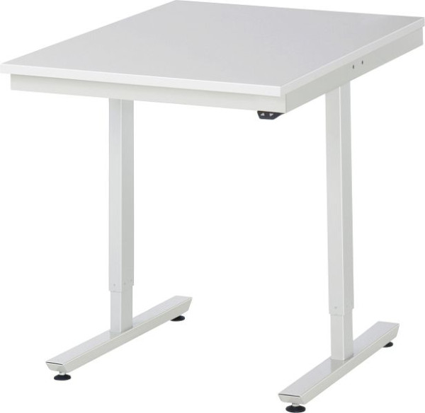 RAU werktafel serie adlatus 150 (elektrisch in hoogte verstelbaar), EGB melamine plaat, 750x720-1120x1000 mm, 08-AT-075-100-ME