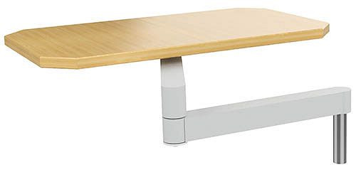 Bedrunka + Hirth zwenkarm met steunplaat, afmetingen in mm (BxD): 600 x 350, 07.98.12