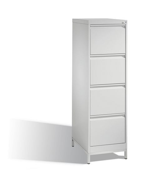 C+P hangmappenkast Acurado, H1357xB433xD590mm, kleur: lichtgrijs, handgreep, 12434-311 S10111