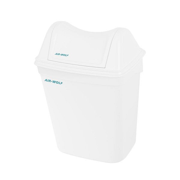 Air Wolf hygiëne-afvalcontainer met kap, zonder zakkendispenser, wit, 8 liter, ABS-kunststof, Beta-serie, 30-124