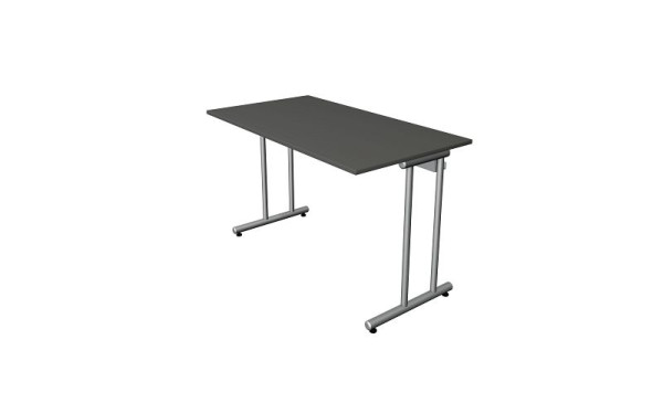 Kerkmann bureau thuiskantoor B 1200 x D 650 met C-voetframe, antraciet, 11188013
