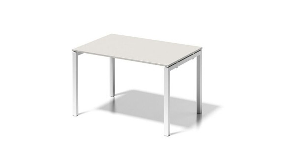 Bisley Cito bureau, 730 mm U-frame met vaste hoogte, H 19 x B 1200 x D 800 mm, grijswit/verkeerswit, DUF1208GW396