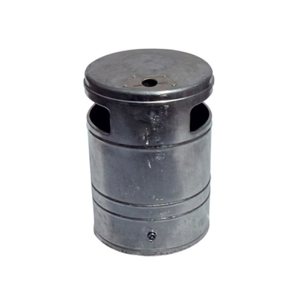 Stone HGS afvalbak met asbak, volwandig, gecoat (DB 703) antraciet-ijzer mica/zonder paal, 4024b