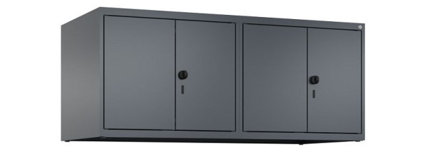 C+P Schrankaufsatz Classic PLUS, C Aufsatzschrank Classic PLUS, 4 Abteile, 500x1200x500mm, 7016/7016, Drehriegel, 080092-40 S10012