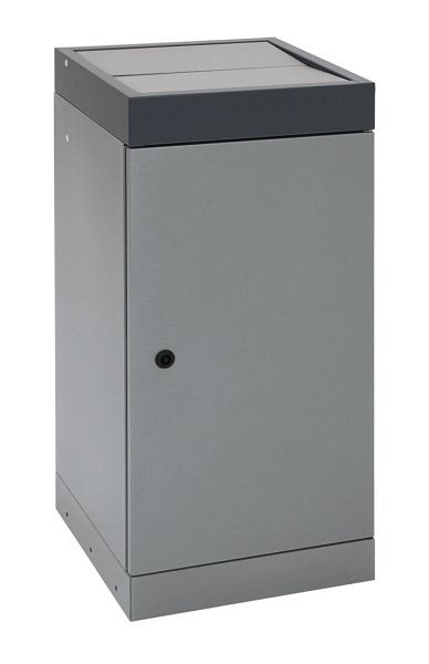 stumpf afvalscheiding ProTec-Plus, grijs alu / 7016, verzinkte binnenemmer, volume: 70 liter, 607-070-0-2-716