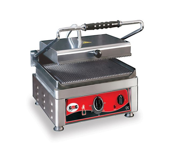 GMG contactgrill - gegroefd boven / gegroefd onder, grilloppervlak: 25 x 25 cm, KG2525E