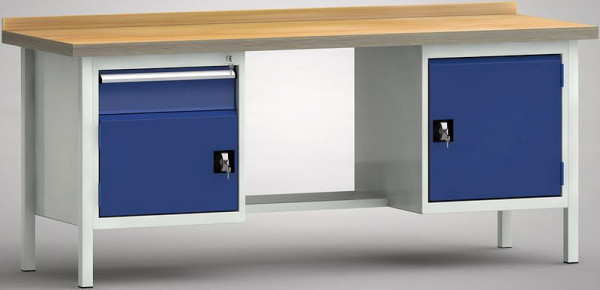 KLW standaard werkbank - 2000 x 700 x 840 mm L x D x H, WS202N-2000M40-E2004