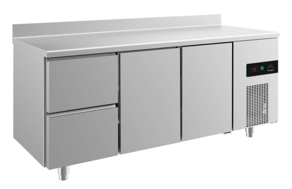 A&S Polarny koeltafel -2 tot +8°C met 2x deuren en 1x twee laden links, 1865 x 700 x 850 mm, met opstand, KT3ZTTA