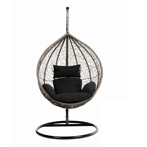 HOME DELUXE polyrotan hangstoel CIELO - zwart, 50923