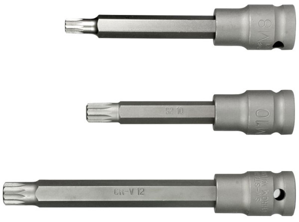 SW-Stahl IMPACT schroevendraaierinzetstukken, 1/2", interne spline, M8-M12, 3-delig, 05213L