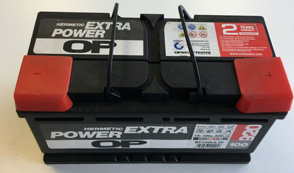 ELMAG accu 12 V-100Ah 'ongevuld' voor stroomgeneratoren SEDSS 33 en 40, 9503053