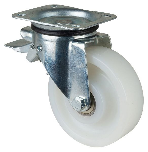 BS Rollen Zwaarlastwiel met rem, wielbreedte 40 mm, wiel-Ø 150 mm, draagvermogen 400 kg, loopvlak/wiellichaam kunststof, kogellager, N120.B15.151