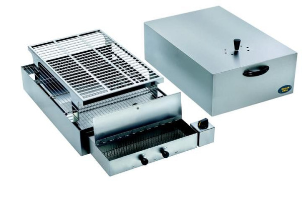 ROLLER GRILL Räuchergerät FM 4, Rost 600x400 + 340x545 mm, Gehäuse Edelstahl, FM4
