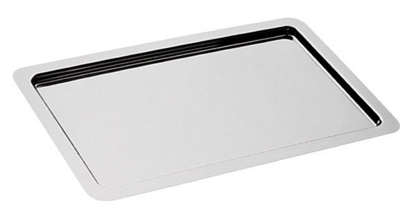 APS GN 1/2 dienblad -PROFI LINE-, 32,5 x 26,5 cm, hoogte: 1,5 cm, roestvrij staal 18/10, hoogglans gepolijst, met gladde rand, 12100