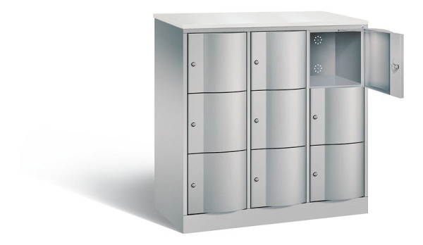 C+P lockerkast Resisto, H1255xB1148xD540mm, kleur: wit aluminium, 8573-372 S10718