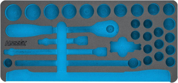 Hazet 2-componenten zachtschuim inleg, 2-componenten zachtschuim inleg leeg voor 905 afmetingen / lengte: 435 mm x 205 mm, 163-404L