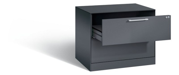 C+P archiefkast Asisto, H710xB800xD600mm, kleur: zwart-grijs, beugelgreep, 146273-222 S10020