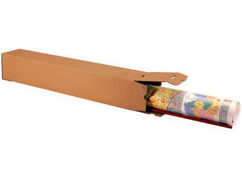 DENIOS Quattropack Premium, 1-wandig vouwkarton, 105 x 105 x 610 mm, voor formaat A1, kwaliteit 1.30B, VE 10, 299479