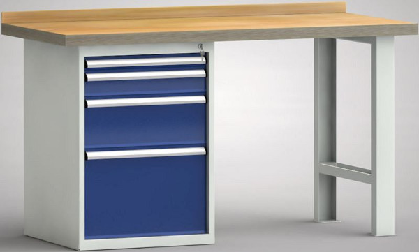 KLW standaard werkbank - 1500 x 700 x 840 mm L x D x H, WS515N-1500M40-E7020