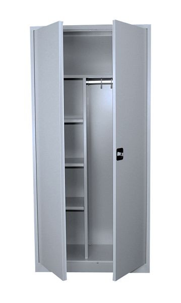 Lüllmann stalen kledingwas- / kledingarchiefkast, 1950 x 920 x 420 mm, lichtgrijs/lichtgrijs, 545540