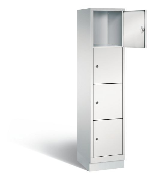 C+P lockerkast Evolo, H1800xB420xD500mm, kleur: lichtgrijs, 48020-124 S10000