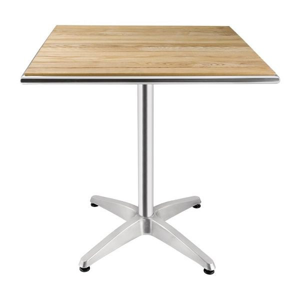 Bolero vierkante tafel essenhout 1 poot 70cm, CG835