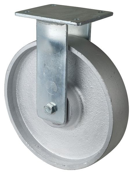 BS Rollen Zwaarlastwiel, bokwiel, wielbreedte 54 mm, wiel-Ø 250 mm, draagvermogen 1400 kg, gegoten loopvlak, gegoten wiellichaam, kogellager, RR110.C81.250