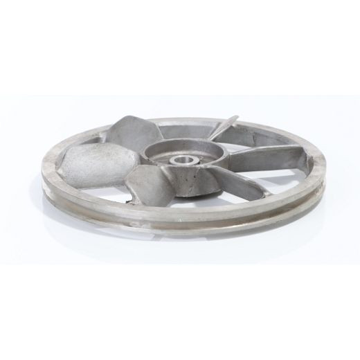 ELMAG KR ventilatorwiel Ø 320 mm, gegoten aluminium - zilver voor pomp K12, bijv. Tiger 340, uitstekende schoepen, 9100436