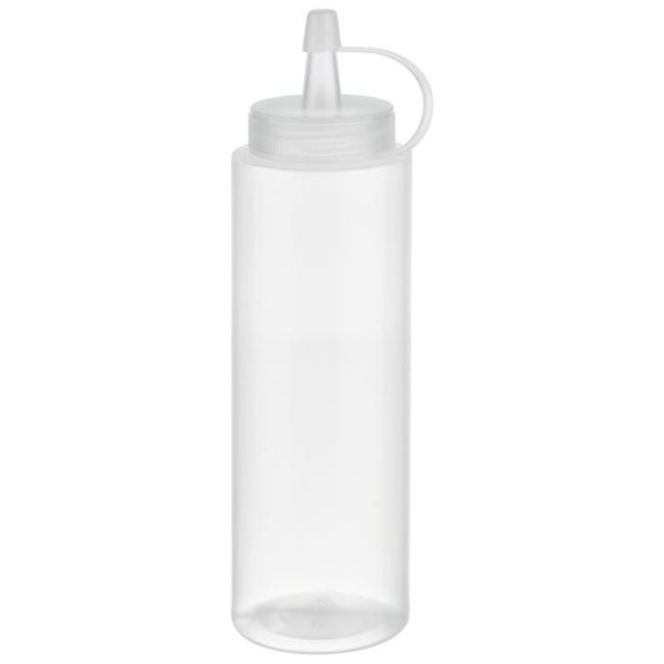 APS knijpflessen, verpakking van 6, Ø 5 cm, hoogte: 18 cm, 260 ml, polyethyleen, transparant, schroefdeksel, dop, vulopening: Ø 3 cm, 93250