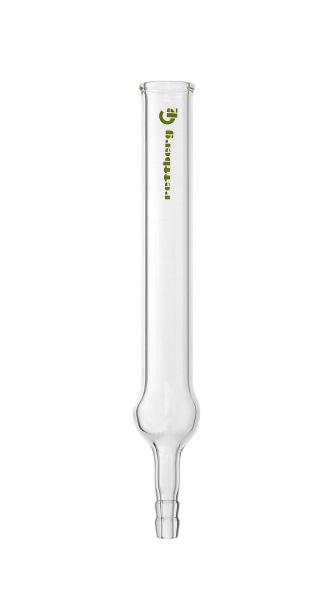 Rettberg droogbuis, rechte vorm, met 1 bal, lengte 100 mm, buiten-Ø 16 mm, olijf 8 mm, (calciumchloride buis), borosilicaatglas 3.3, 134610010