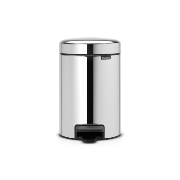 Stein HGS HGS afvalbak -Iconic Step- Brabantia, staal, mat, vingerafdrukbestendig, kunststof binnenbak, inhoud: 3 liter, 36453