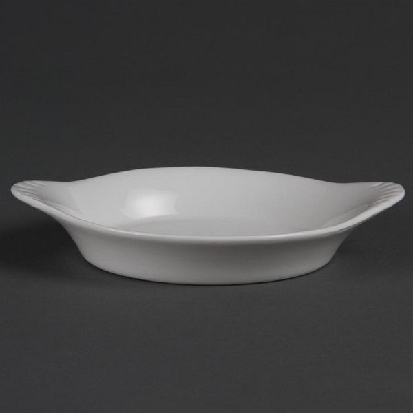 Olympia Whiteware ronde gratineerschalen wit 15,6 x 12,6cm, VE: 6 stuks, B443