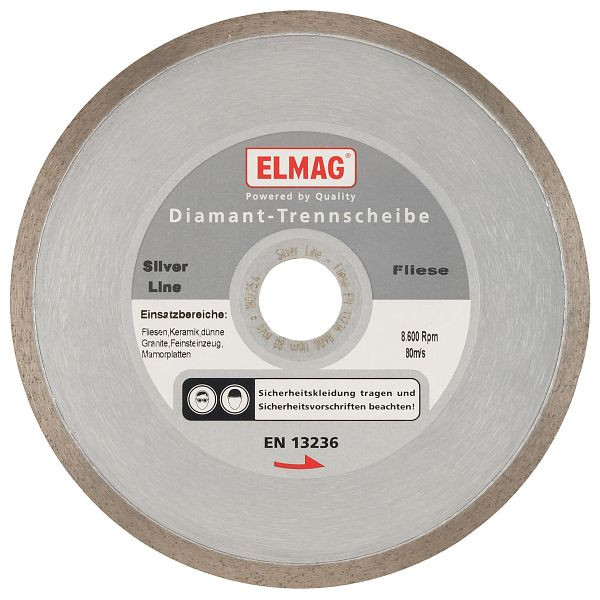 ELMAG diamantschijf 115 mm, SILVER LINE - TEGEL (boring: 22,2 mm), 61500