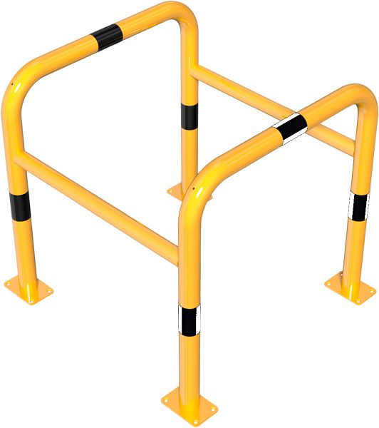 Schaakbeschermingsbalk voor kolommen, breedte: 800 mm, diepte: 800 mm, hoogte: 800 mm, voor plugbevestiging, 465_068PBG