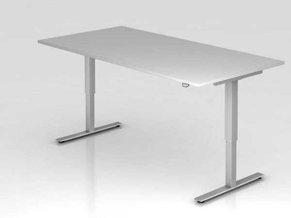 Hammerbacher elektrisch zit-sta bureau 200x100cm grijs, werkhoogte 72 - 119 cm, VXMST2E/5/S