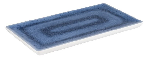 APS GN 1/3 dienblad -BLUE OCEAN-, 32,5 x 17,6 cm, hoogte: 2 cm, melamine, binnen: decor, blauw, buiten: wit, 84672