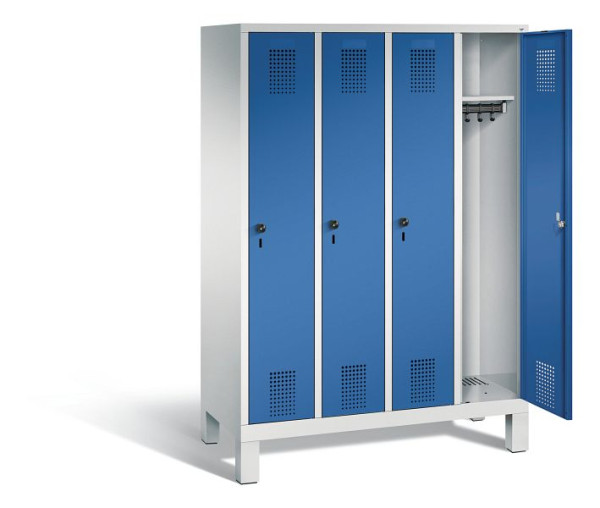 C+P schoolkluis Evolo, H1650xB1190xD500mm, kleur: lichtgrijs / gentiaanblauw, 480106-40 S10025