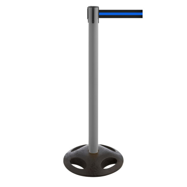 Stein HGS HGS personengeleidingssysteem -P-Line Utility-, antraciet, zwart/blauw/zwart horizontaal (gestreept), met riemeindstuk (standaard), 12828a-0702