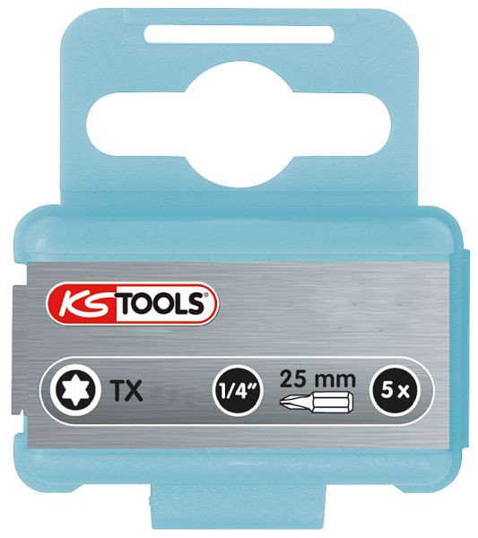 KS Tools 1/4" RVS bit Torx, 25 mm, T40, 5 stuks, 910.2335