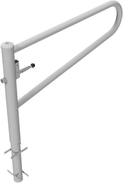 Schake draaihekboom, om in beton te plaatsen, thermisch verzinkt, totale breedte: 1500 mm, voor hangslot, 413_151V