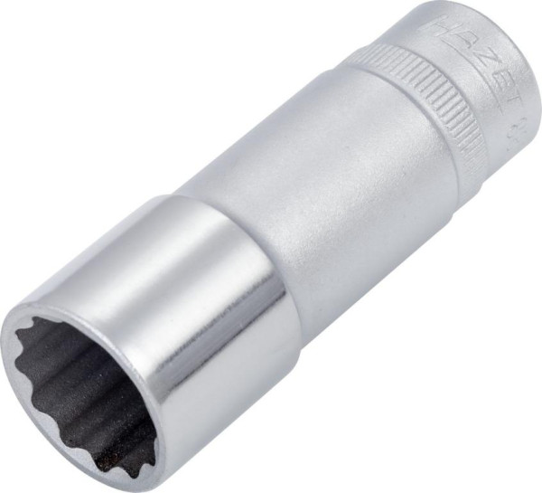 Hazet dop, bi-hex, hol vierkant 10 mm (3/8"), 16 mm, lang type met karteling, 880TZ-16