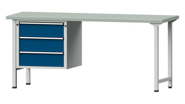 ANKE werkbanken combinatie werkbank, model 726 V, 2000 x 700 x 890 mm, RAL 7035/5010, ZBP 40 mm, 410.757