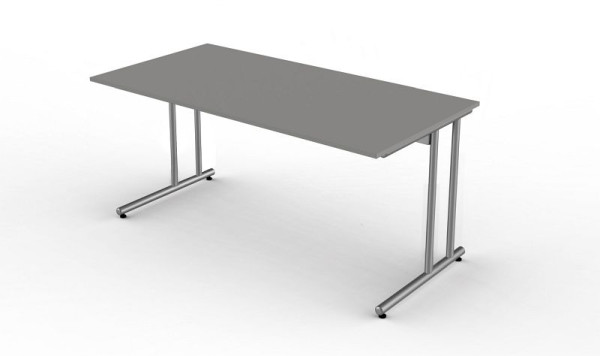 Kerkmann bureau met C-pootframe, Start Up, B 1600 mm x D 800 mm x H 750 mm, kleur: grafiet, 11434512