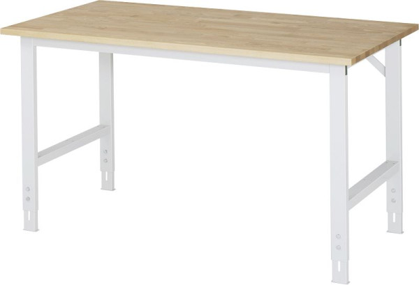 RAU Tom serie werktafel (6030) - in hoogte verstelbaar, massief beuken blad, 1500x760-1080x800 mm, 06-625B80-15.12