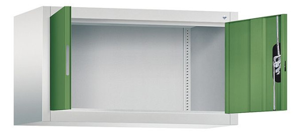 C+P bovenkast Acurado, H500xB930xD400mm, kleur: lichtgrijs / reseda groen, verzonken handgreep, 9264-000 S10223