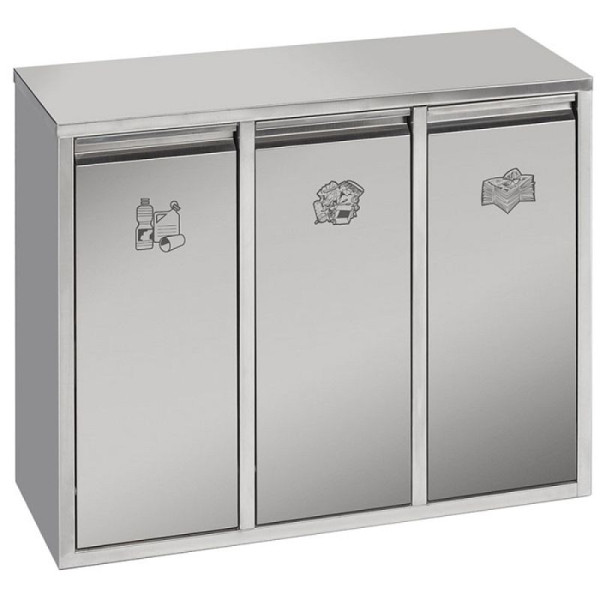 Steen HGS recyclingstation -Cubo Jonas-, 36 liter (3x12 liter), 570x705x270mm, 33745