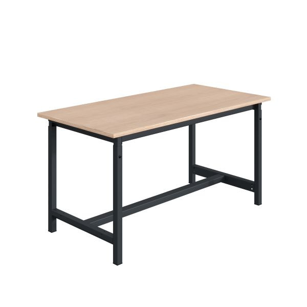 SOFAME PTH werkbank, mechanisch in hoogte verstelbaar, B 1200 x D 750 x H 780 tot 1060 mm, multiplex werkblad 40 mm, antracietgrijs RAL 7016, W010020243GA