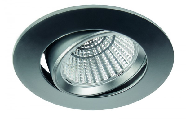 rutec Projekt BAN COB LED - inbouwspot draaibaar, rond, 350mA, 7W, IP40, 2700K, CRI90 - chroom mat, PEG359UWWOK