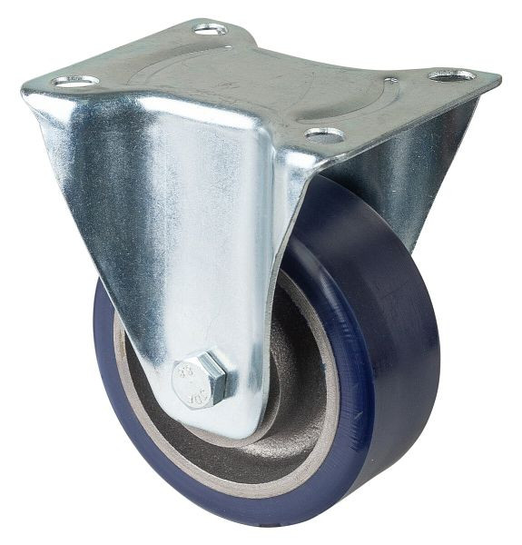 BS-rollen transportrol, vaste rol, wielbreedte 50 mm, wiel-Ø 125 mm, draagvermogen 300 kg, gegoten polyurethaan, gegoten wiellichaam, kogellager, LSS410.C11.125